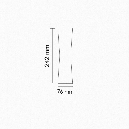 Flos - Clessidra Applique Outdoor Grigio 40°+40°